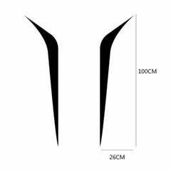 2pcs Racing Hood Stripes Decal Vinyl Stickers for Car SUV Truck Black White
