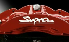 Supra Brake Calipers HIGH TEMP Decals Sticker Set of 4 Decals (White)