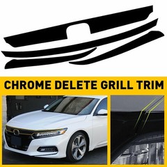 For Honda Accord 2018-2020 Front Grille Chrome Delete Blackout Precut Vin E