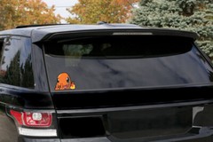 Charmander funny PEEKING Peeping Bumper Sticker Pokemon style Finger Printed