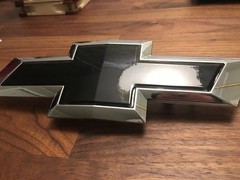 CJ 2 Silverado Gloss Black Universal Chevy Bowtie Sticker Emblem