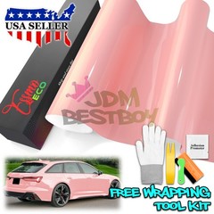 2FTx5FT PPF Blossom Pink Gloss Color Vinyl Paint Protection Film Scratch Wrap