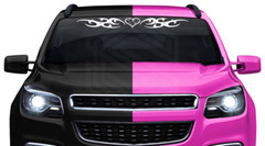 168-01 HEART Decal Sticker Windshield Window Vinyl Banner Graphic Tribal Heart