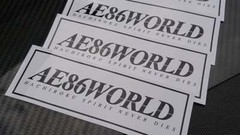 AE86 WORLD Spirit Logo sticker, JDM, Japan, Drift, Toyota , Corolla, Hachiroku