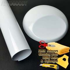 24″ x 60″ Gloss White Vinyl Film Wrap Sticker Decal Air Bubble Free 2ft x 5ft
