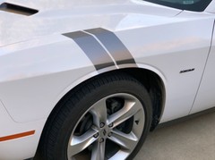 Fender Hash Stripes Decal Overlay V1 for 2015 2016 2017 2018 Dodge Challenger