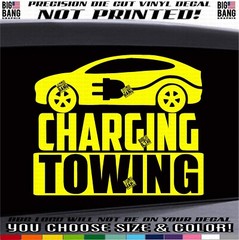 Tow Truck Business Advertising EV Charging TOWING Vinyl Decal Sticker DIE CUT