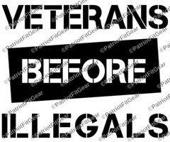 Veterans Before Illegals,Support Our Troops,We The People,Custom Vinyl Decal