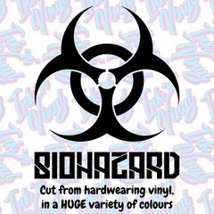 Biohazard Decal – Choose Your Size and Colour!