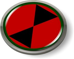 Emblem Car Sticker Chrome ROUND Bezel – 7th Infantry Division