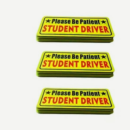 New Student Driver Car Stickers, Magnetic, Water proof And UV Resistant