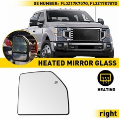 1/2Set Towing Mirror Glass Heated Upper Passenger Right RH For Ford F150 Pickup