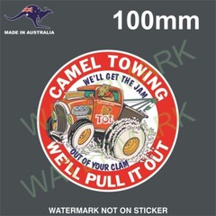 CAMEL TOWING STICKER TOW TOE FUNNY FOR TOOLBOX WELDER JDM DRIFT MANCAVE CAR