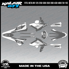 Graphics Kit for Beta RR125 to RR480 Models (2018-2019) Factory-WHITE