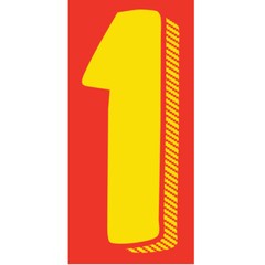 CAR DEALER WINDSHIELD STICKERS LARGE VINYL NUMBER DECALS 3 PACKS RED YELLOW