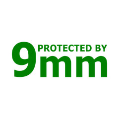 Protected by 9MM Ammo Decal Sticker Gun 2A Tactical Car Truck SUV Window Vinyl