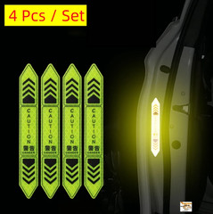 Set of 4 – Car Door Safety Reflective Warning Stickers – Universal Auto Decals