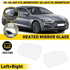 2/4X Mirror Glass Heated Backing Driver Left &Right Side for Audi A3 A4 A5 Quatt