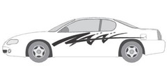 VINYL GRAPHIC #A731 SIDE DECAL AUTO SUV VEHICLE CROSS OVER SWOOSH TRUCK SUV