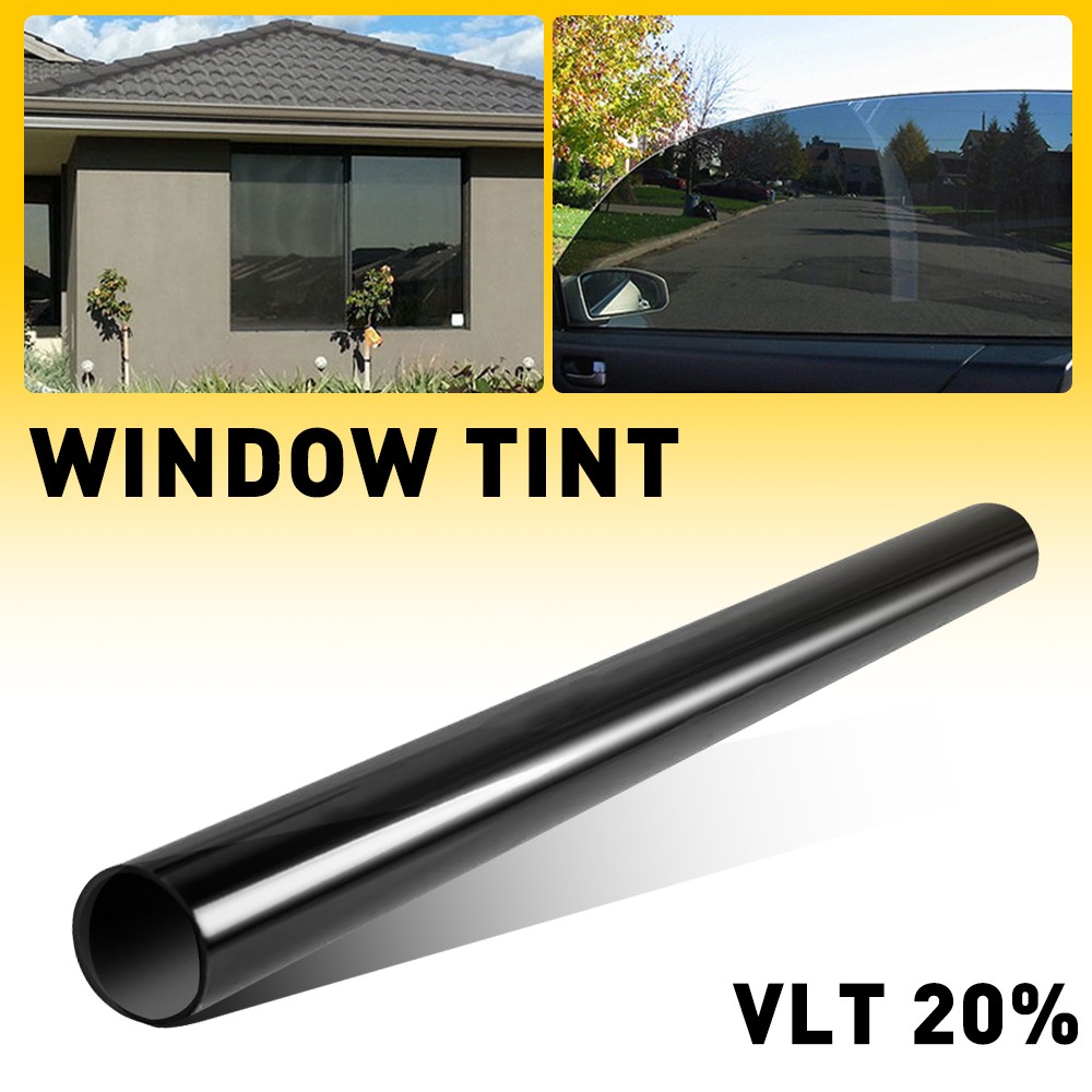 VLT 20% 20″ Roll Uncut x 10FT Window Tint Film Black Charcoal Car Glass Office
