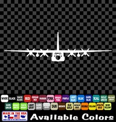 C130 Airplane Plane Airforce Military Hercules Cargo Carrier Combat Vinyl Decals