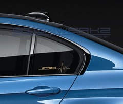 TRD Heart Beat Pulse Decal Sticker Pair
