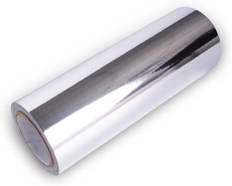 Car Vinyl Wrap Chrome Mirror Silver Self Adhesive DIY Decals Decoration 12″x60″