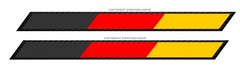 2Pcs Sport Style German Germany Racing Euro Stripes Flag Sticker Decals 6″