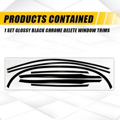 1-10Set Chrome Delete Window Trims Glossy Black Overlay Vinyl for KIA K5 2021-24