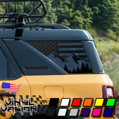 2x American Flag Mountain Side Window Decal for Ford Bronco Sport 2021 -2024