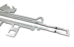 20″ Polished Stainless Steel AR15 Rifle American Flag Emblem Decal – Laser Cut