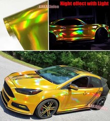 Air Release Glossy Laser Chrome Chameleon Rainbow Car Vinyl Wrap Film Sticker US