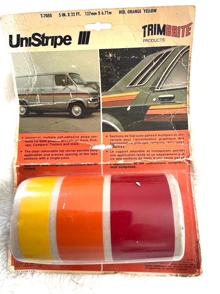 UNISTRIPE New Vintage Self Adhesive Car/VAN Pinstripe Kit T-7050 Orange RED 5X22