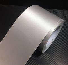 Stretchable Silver Car House Metal Matte 3D Brushed Vinyl Wrap Sticker Tape – AB