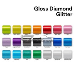 Gloss Diamond Glitter Sky Blue Metallic Car Vinyl Wrap Sticker Bubble Free