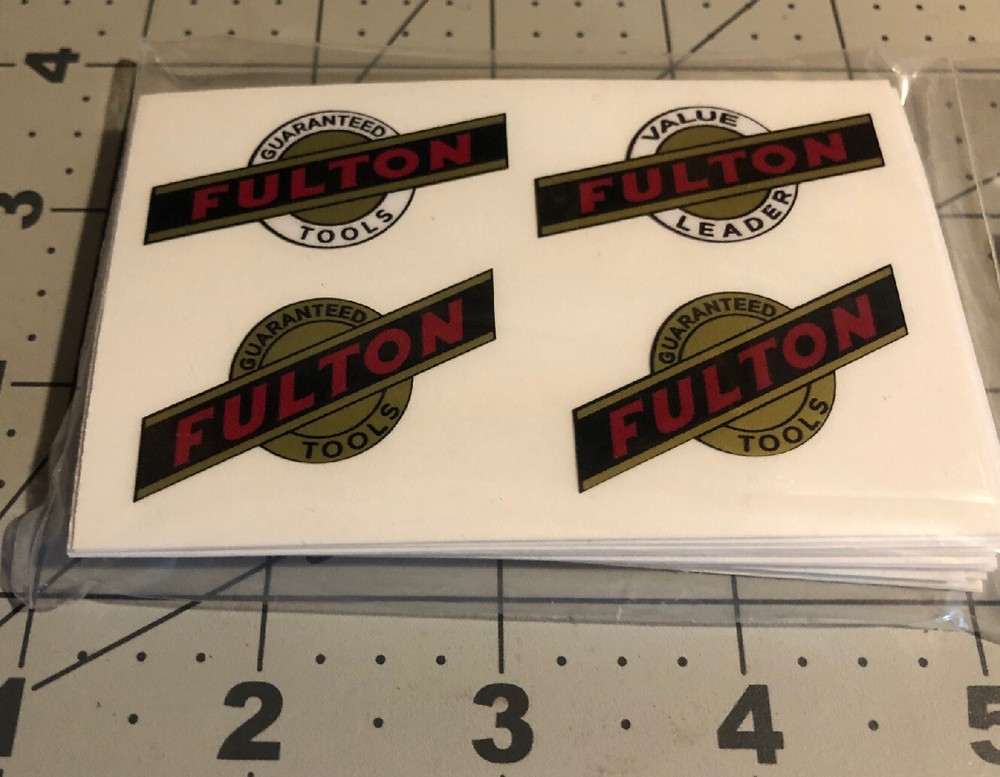 Fulton Guaranteed Tools Value Leader U.S.A. Decals reproduction Set 4
