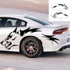 130x45cm Car Truck Stickers Running Wolf Fashion Vinyl Decals Door Side Stickers