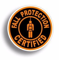 Fall Protection Certified Safety Sticker Hard Hat Decal Helmet Label OSHA Safe