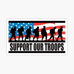 Support Our Troops 2026 USA DECAL STICKER CAR TRUCK Laptop