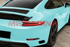 2pcs 4″x8″ Sample PPF Paint Protection Gloss Teal Invisible Scratches Shield