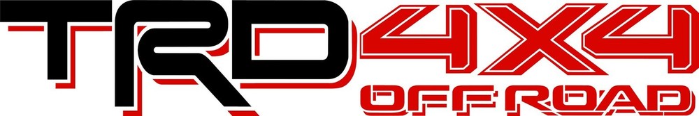 TRD 4X4 Off Road Toyota Racing Development Red & Black 17.5″x3″ Decal Sticker 6Y