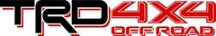 TRD 4X4 Off Road Toyota Racing Development Red & Black 17.5″x3″ Decal Sticker 6Y