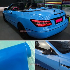 M Blue Gloss Bright Metallic Paint Entire Car Vinyl Wrap SUV Roof Sticker PVC US