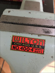 Wilton Vise 400-4” Decals Red Black On Gold Set 2 For Heavy Duty Bullet