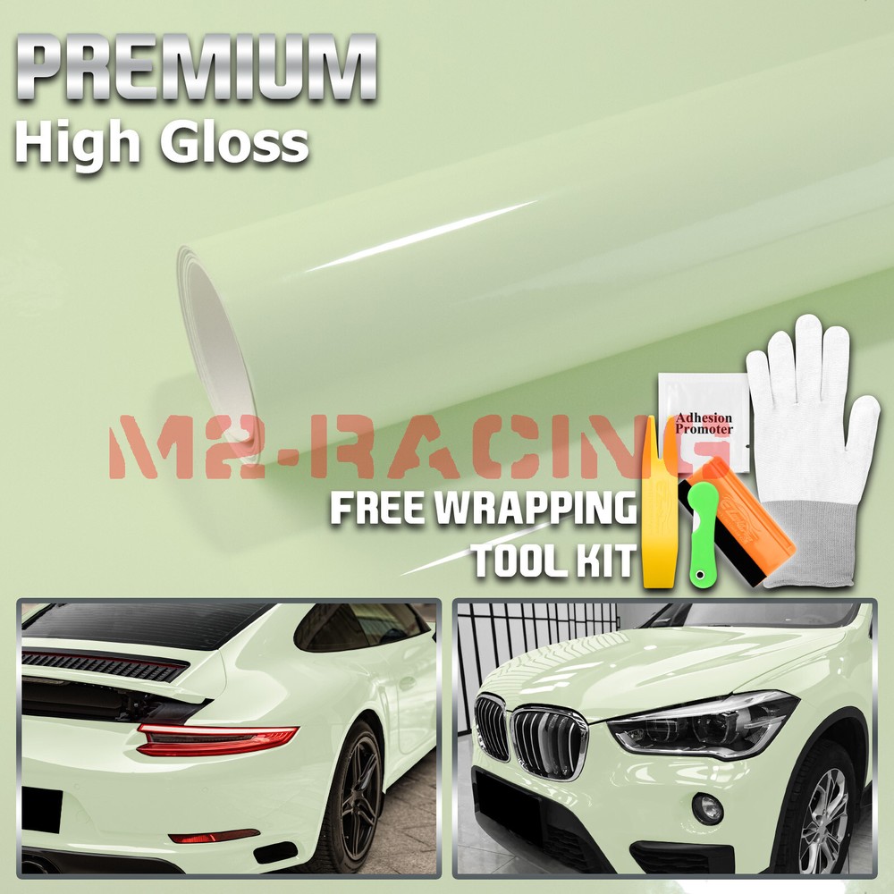 High Gloss Glossy Jade Green Car Vinyl Wrap Sticker Decal Sheet Film DIY Release