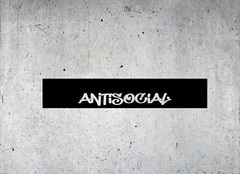 Antisocial Banner For Windshield – For Car, Truck, SUV – Waterproof Vinyl Vehicl