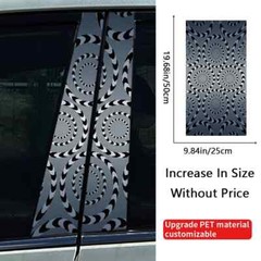 2x Creative Car B Pillar Waterproof Decal DIY Car Modification Styling Sticker