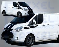 CUSTOM Check Front Wing Stripes – Vinyl Decal for Transit Custom MK8 (2014–2023)