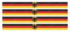 4Pcs Pack Lot German Germany Racing Stripes Flag Sticker Decals 5″