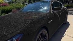 Matte Glitter Black Frosted Sparkle Sticker Decal Sheet Car Vinyl Wrap Film DIY